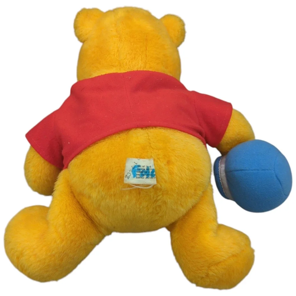 Vintage Winnie Pooh‎ Plush 1994 Mattel With Honey Pot Plush 2002 Disney Pooh